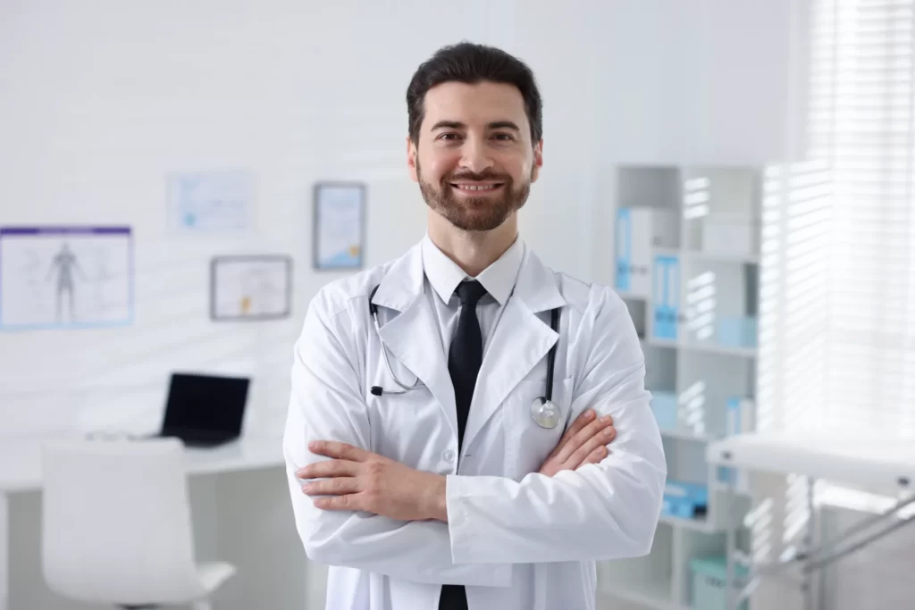 portrait of professional doctor with stethoscope i utc ()